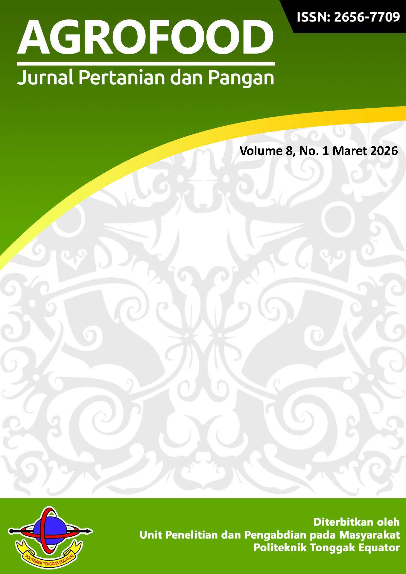 					View Vol. 8 No. 1 (2026): Agrofood
				